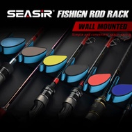 SEASIR Wall Mounted Fishing Rod Rack Thickened Spring Multi Functional Fishing Rod Rack One Mount Ho