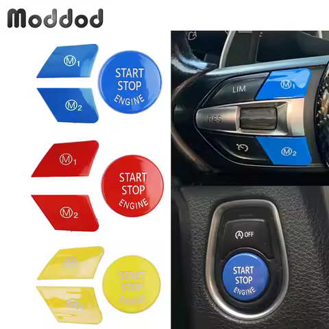 Car Steering Wheel Buttons M1 M2 with Engine Start Stop Button fit for BMW M3 M4 M5 M6 X5M X6M F80 F