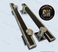 Handle pintu full stainless panjang 45 cm 33 cm/Gagang pintu minimalis 1 satu set/Tarikan Pintu kama