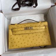 Ostrich HM Pochette yellow GHW