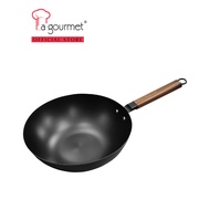 La gourmet Hikaru 26 x 8.4cm Wok With Wooden Handle 3.2L (IH)