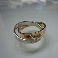 Tiffany 雙環戒 1837 Interlocking Circles Ring 純銀及18K金