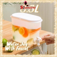 3.5L Water Jug With Faucet Cold Kettle Ice Water Tank Drink Dispenser Beverage Juice Refrigerator Drinkware Container