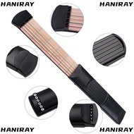HANIRAY Pocket Guitar, Guitar Practice 6 String 6 Fret Chord Trainer, Compact Size Maple Wood F/Begi