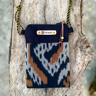 DKLASIK Tas Selempang Tenun Pria Wanita Etnik / Sling Bag HP Mini Tali Paracord