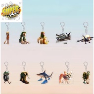 Italian Meme Keychain Brainrot Tralaero Tralala Saur Keyring Accessories Pendant Keyring