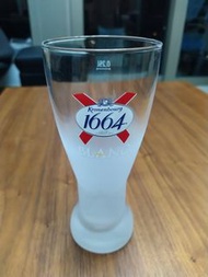 1664 Kronenbourg Frosted Glass Beer Mug  克倫堡磨沙啤酒杯