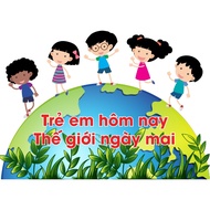 Preschool decals/children's paintings today's world tomorrow 02