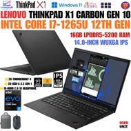 Lenovo ThinkPad X1 Carbon Gen 10 -i7-1265U 12Th Gen 32GB LPDDR5-5200 RAM 1TB PCIe Gen 4 NVMe SSD 14-