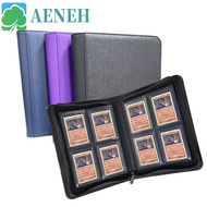 AENEH Toploader Album, 4 Pocket Double Sided Pockets Toploader Binder, Durable PU Large Capacity Dus