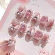 Handmade Nail Wear Nails Finished High-class Pure Desire Nail Collection Art Nail Full Patches N5b8