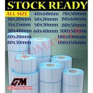 Barcode Label Barcode Sticker Thermal Price Label Product Label Sticker Paper -All Size Ready Stock