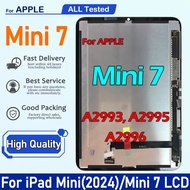 LCD สําหรับ iPad Mini 7 Mini7 A2993 A2995 A2996 หน้าจอสัมผัสจอแสดงผล LCD Full Digitizer Sensor เปลี่