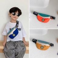 Kids Messenger Bag Boys Handsome Bag Pack Contrast Color Chest Bag