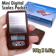 Mini Pocket Weight Scales Palm 100g X 0.01g Gemstones Jewelry Diamond Gold Balance Scale Wood ตราชั่