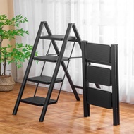 Step Ladder 3 And 4 Steps Black Foldable Step Ladder