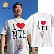 Anime Game Beautiful Derby Narita Top Road I LOVE NTR Fan Made Summer T-Shirt Daily Cosplay Costume 