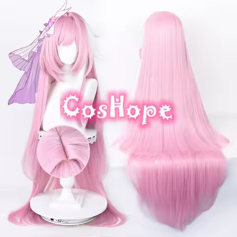 Elysia Cosplay Wig 110cm Long Straight Pink Wig Cosplay Anime Cosplay Wig Heat Resistant Synthetic W
