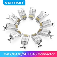 Vention Cat7 RJ45 Connector Cat7/6/5e STP 8P8C Modular Ethernet Cable Head Plug Gold-plated for Netw