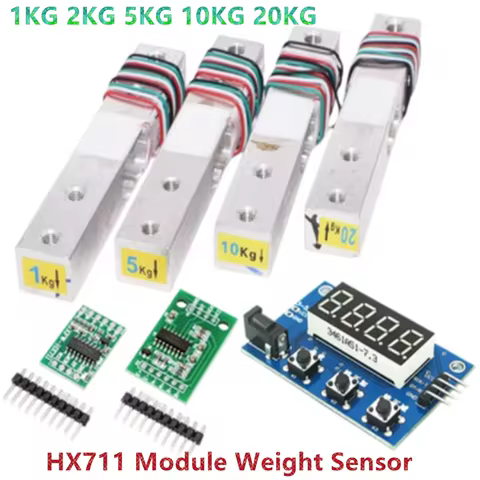 Load Cell 1KG 2KG 5KG 10KG 20KG HX711 AD Module Weight Sensor Electronic Scale Aluminum Alloy Weighi
