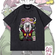 自來也 妙木山蝦蟆仙人 好色仙人 Jiraiya 火影忍者 做舊水洗純棉短TEE 台灣製