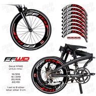 Decal Sticker FFWD 3 cm rim folding bike minion seli