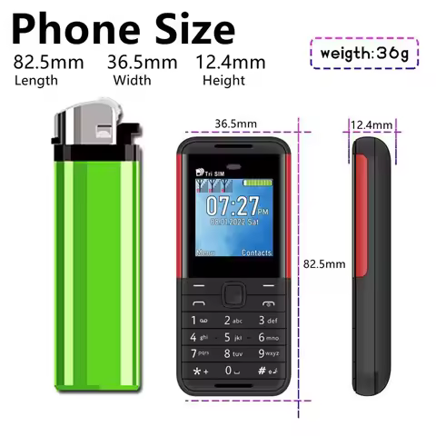 5310 World Smallest 3 SIM Card Mobile Phone Unlocked 1.33" Pocket Cellphone 2G Nano Sim Cards 600mAh