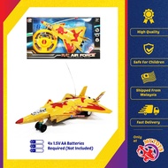 Fighter Jet Radio Remote Control 22cm Yellow Battery Operated RC Plane Toys For Boys Permainan Kawalan Jauh MYTOYS