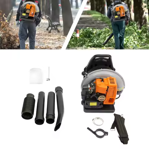 63CC Backpack Gas Powered Leaf Blower, Commercial 2.7kW 850CFM 4.3HP 2-Stroke Powerful Lightweight G