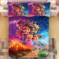 The Super Mario Bros. Movie Fitted Bedsheet pillowcase 3D printed Bed set Single/Super single/queen/king beddings korean cotton