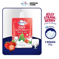Mogu Mogu Jelly (Strawberry Flavor) with Nata de Coco 150 g. 1 Pouch Nata de Coco Jelly
