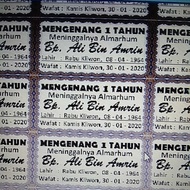 [Custom Stiker] Tasbih Souvenir Pernikahan Khitanan Tahlilan 40 Hari