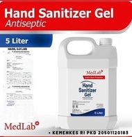 New Paket Reseller 4 X Medlab Hand Sanitizer Gel 5 Liter (Gojek)