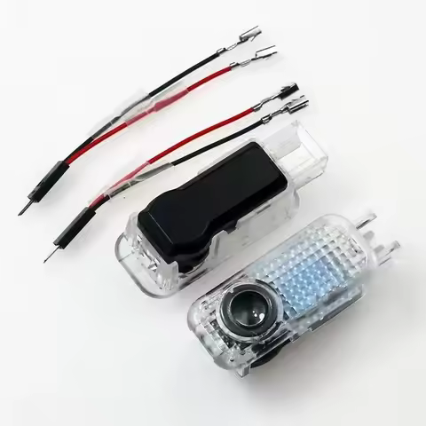 For QUTTRO 2pcs Car Door logo Welcome Light Audi Sline A1 A3 A4 A5 A6 A7 Q3 Q5 Q7 TT B5 B6 B7 8P 8V 