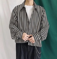 เสื้อเชิ้ตแขนยาวชาย เสื้อเชิ้ตแขนยาวลายทางชายใหม่ แจ็คเก็ตแนวนิชสุดเทรนด์ Long sleeve shirt men's ne