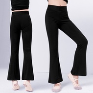 Children Cotton Modal Ballet Trousers Girls High Waist Stretch Bell-bottoms Dance Flare Pants Broad 