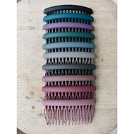 HB05-CM020 Hair Comb Standard Model Round Handle Earth Tone Matte Color Size 8cm.teeth Length 4.5cm.