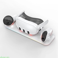 dusur7 VR Stand Headset Charging Dock LED VR Display Stand Accessories for 3 Headset