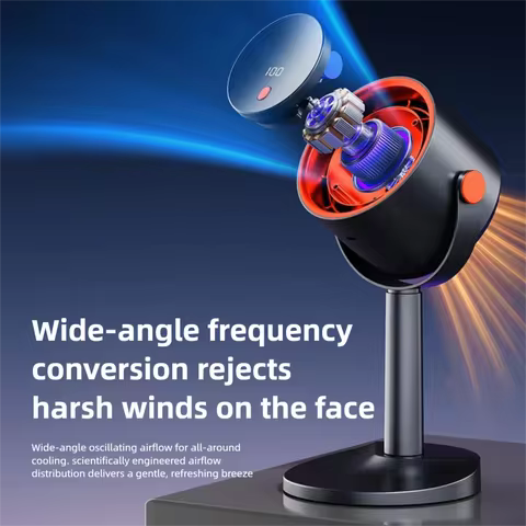 Bladeless Electric Fan Portable Outdoor Camping Fan with Timer Function Office Dormitory Desktop Fan