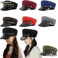 RANGEJUCE Navy Cap, British Style Flat Top Hat Beret Hats, Flat  Cap Vintage Duck Tongue Cap Painter