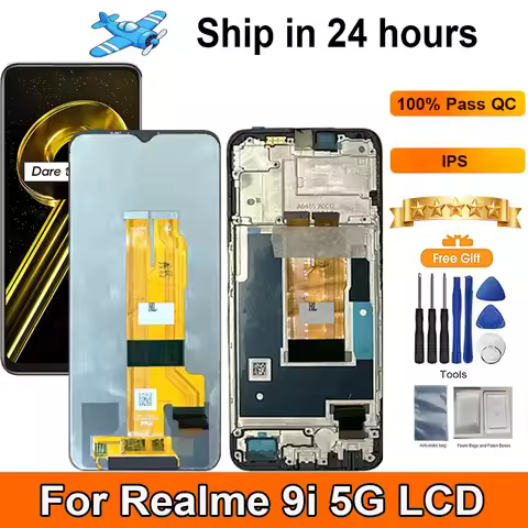 6.6‘‘For Realme 9i 5G LCD Display Touch Panel Digitizer AAssembly With Frame Display Replacement For