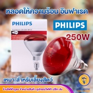 หลอดไฟอินฟาเรด 250W ใช้ให้ความร้อนสัตว์เลี้ยง ใช้ในการแพทย์ ยี่ห้อ PHILIPS