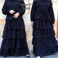 Abaya Gamis Hitam Turkey Maxi Dress Arab Saudi Bordir Zephy India Duba