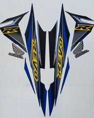 STIKER STICKER STRIPING LES LIS BODY MOTOR HONDA REVO LAMA TAHUN 2008 WARNA HITAM BIRU/KAWAN SEMBILA