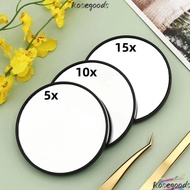 ROSEGOOD Makeup Mirror, Round 5x/10x/15x Magnification Mirror, With Suction Cup Blackhead Magnifying