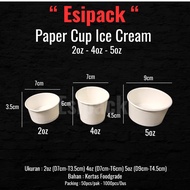 Paper Cold Cup Ice Cream - 2oz-4oz-5oz Ice Cream Party Paper Cup & Lid (50pcs)