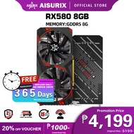 AISURIX NEW RX580 8G Graphics Cards AMD GDDR5 GPU RX 580 8GB 256Bit 2048SP Computer PC