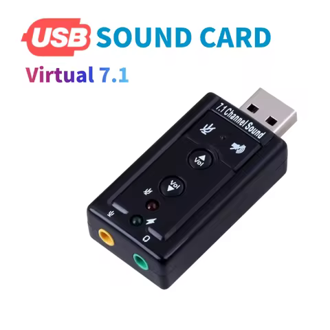 Adapter 7.1 USB Sound Card Headphone Audio External USB 2.0 Jack 3.5mm For Mac Win 2 in 1 Extreme US