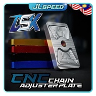 CSK RACING Y15 Y15ZR Y16 Cnc Chain Adjuster Plate Set Plat Ejas Rantai Penutup Cap Alloy Aloi For Sw