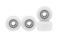 Teak Tuning Eco 85D CNC Poly Fingerboard Wheels - Street Shape, 7.5mm Dia., 5mm Wide - White Colorwa